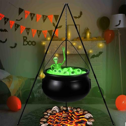 Halloween Outdoor Decorations, Witches Cauldron for Yard Decorations, Witch D...