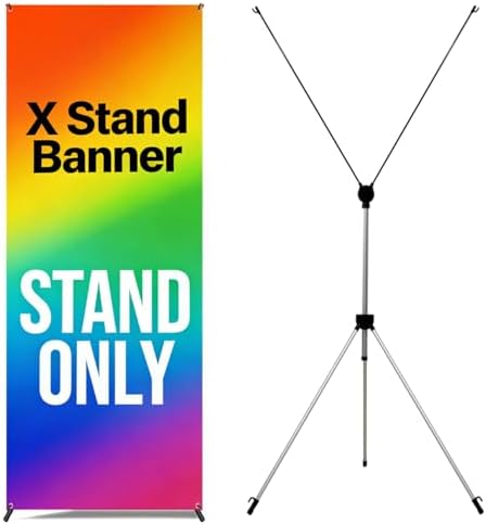 Premium X Banner Stand Display 24"x72" 4 UNITS