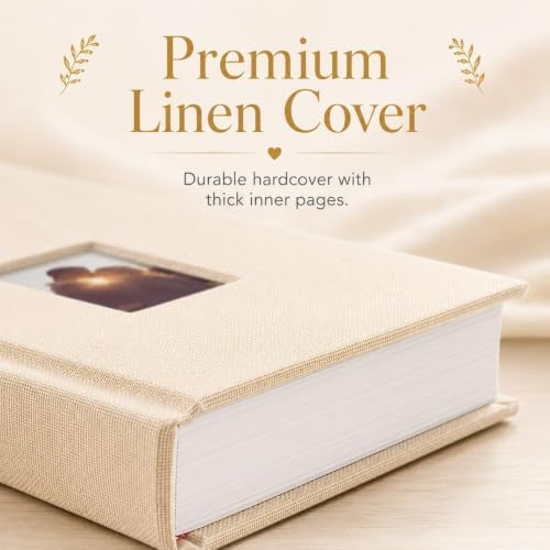 Ruibytree 128 Pockets Instax Mini Photo Album for 2x3 Pictures, Beige