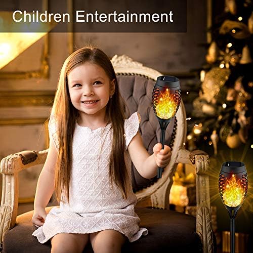 Kurifier Solar Lights Outdoor 12Pcs Solar Torch Light with Flickering Flame