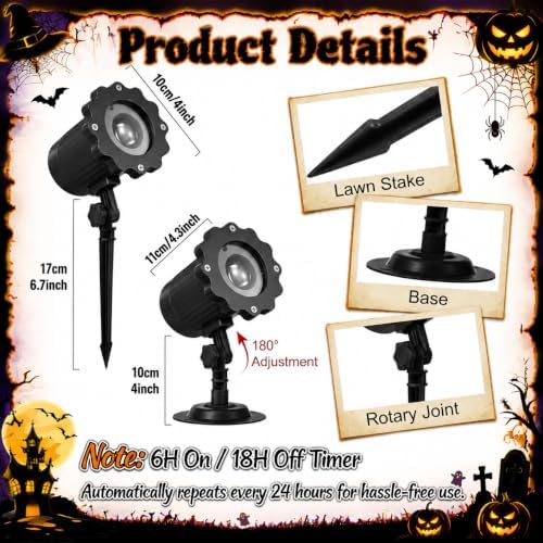 Holiday Projector Light Outdoor Festive Patterns Skull Light