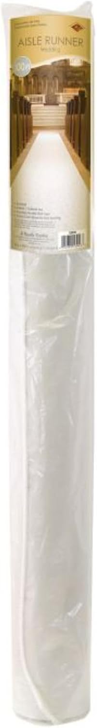 Beistle Wedding Celebration Party Aisle Runner - 100' - White