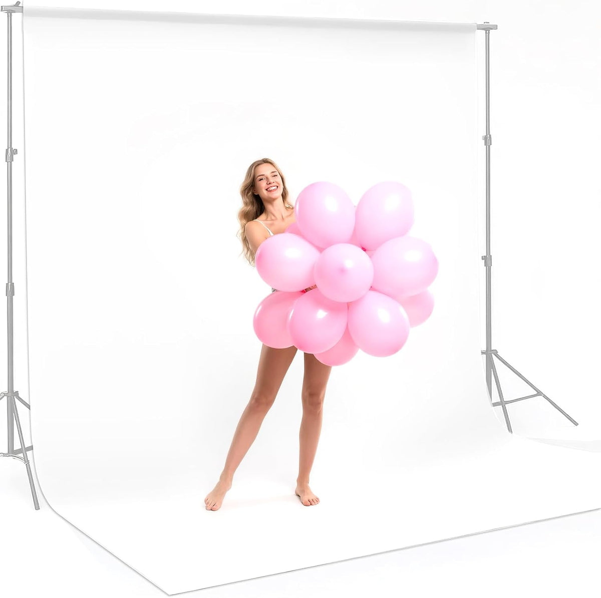 CPLIRIS 10x20ft White Backdrop for Photography, Dual-Size Dual-Pocket Design ...