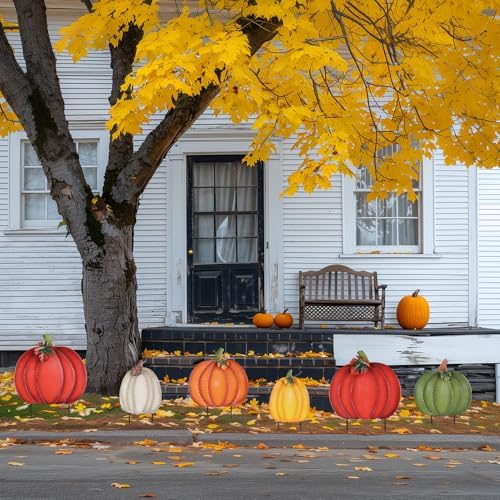 PHITRIC Fall Decorations Outdoor, 34" 2PCS Decorative Garden Stakes with...