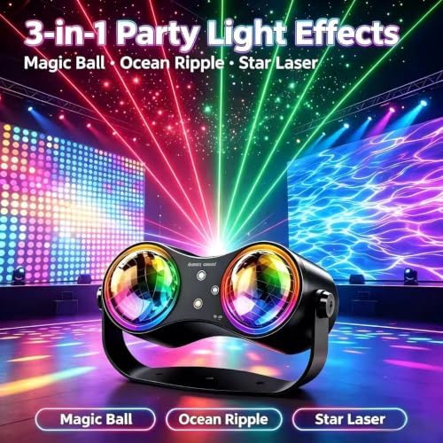 Party Disco Strobe Ocean Star Projector Light with Red/Green LED