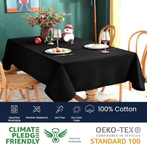 Urban Villa Tabletop Cover Kitchen Dining Tablecloth 100% Cotton Holiday Cele...