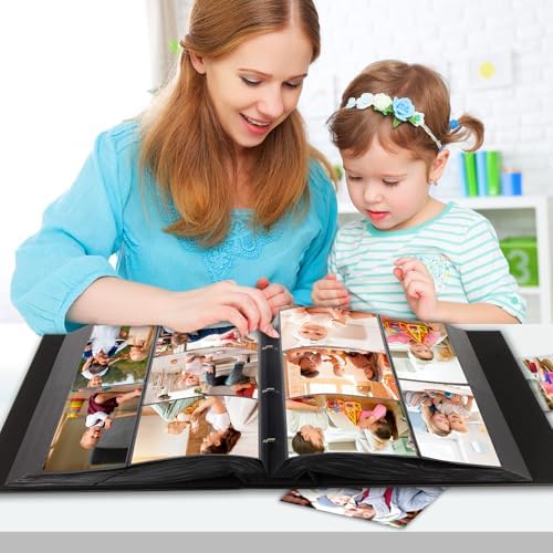Extra Large Capacity Photo Album 4x6 Pictures Holds 1000 Photos, Black