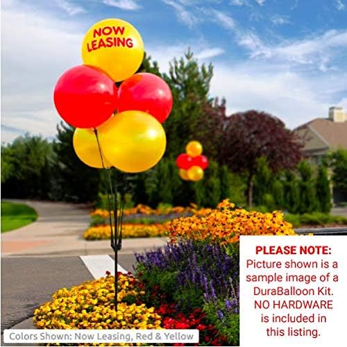 Reusable Helium Free (5-Pack) Replacement Balloons - Weatherproof Plastic Out...