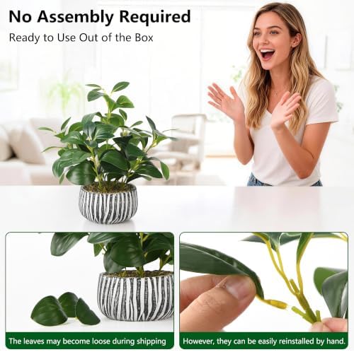 florisso Fake Plants Artificial Plants Indoor, Faux Potted Plants Indoor Arti...