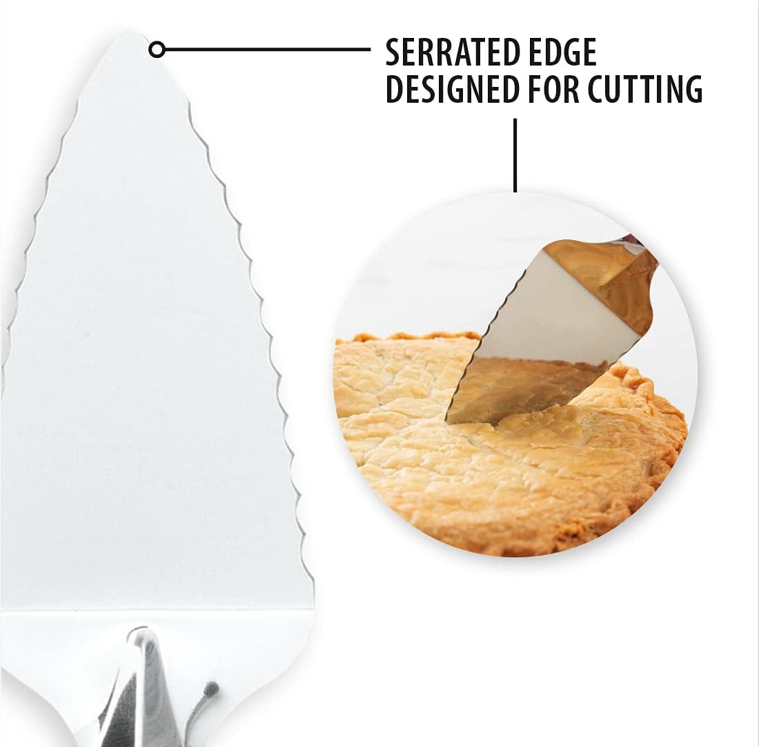Rada Cutlery Serrated Pie Server (R120), Silver, Pack of 2