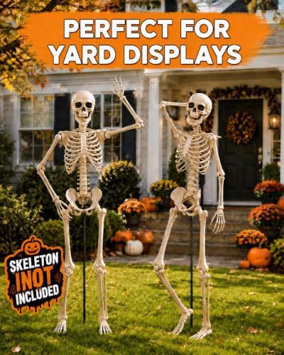 2PCS Skeleton Stand for 5-5.6 FT Giant Skeletons,【Skeleton Not Included】