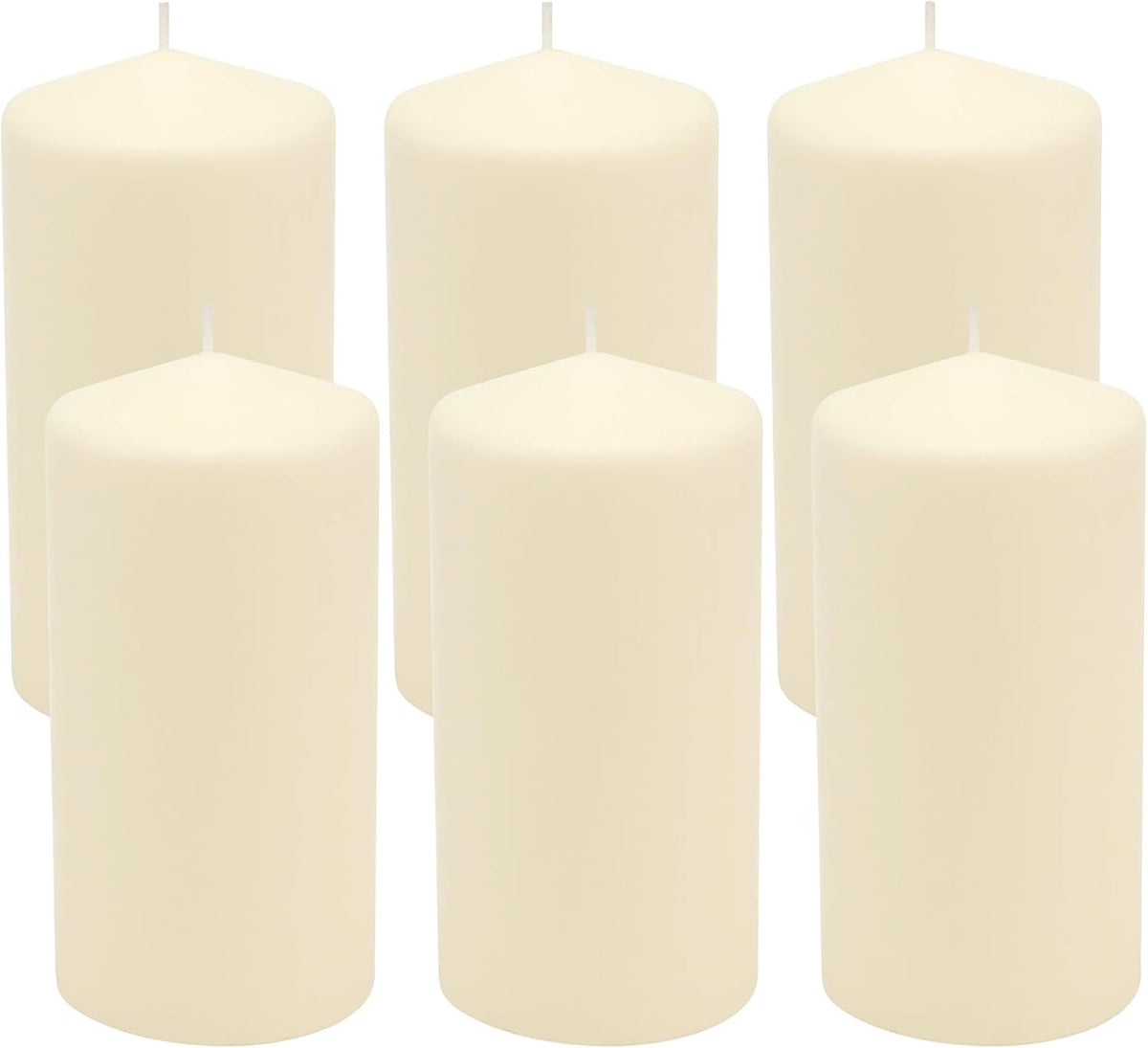 Stonebriar Unscented Pillar Candles – 65 Hour Burn Time, Long-Lasting Wax Can...