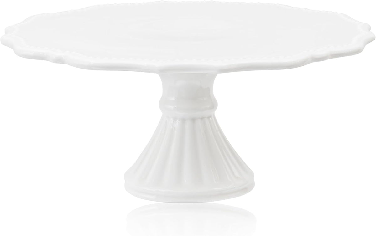 10 Inch Cake Stand, Relief Round Dessert Cake Stand for 8 Inch Cake