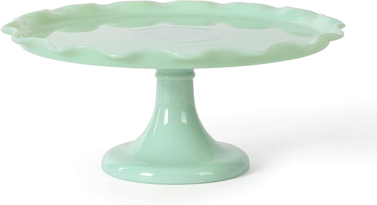 Martha Stewart Highbrook 11" Jadeite Glass Cake Stand fits 9" Cake ...