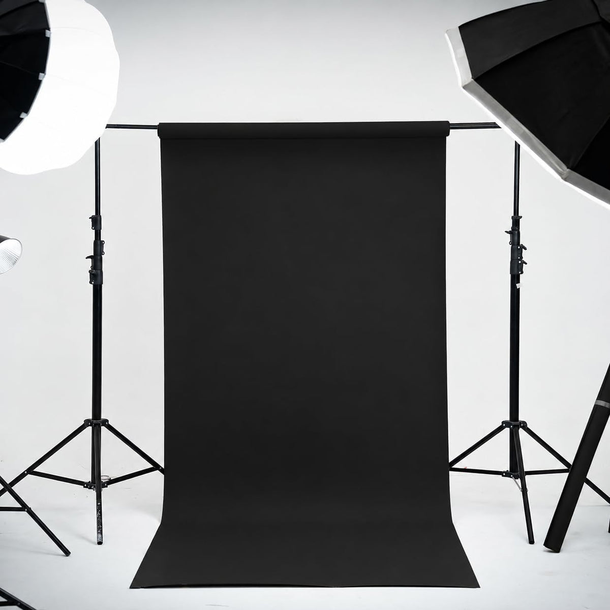 Kate Seamless Paper Backdrop Black Seamless Backdrop Paper Rolls (53''...