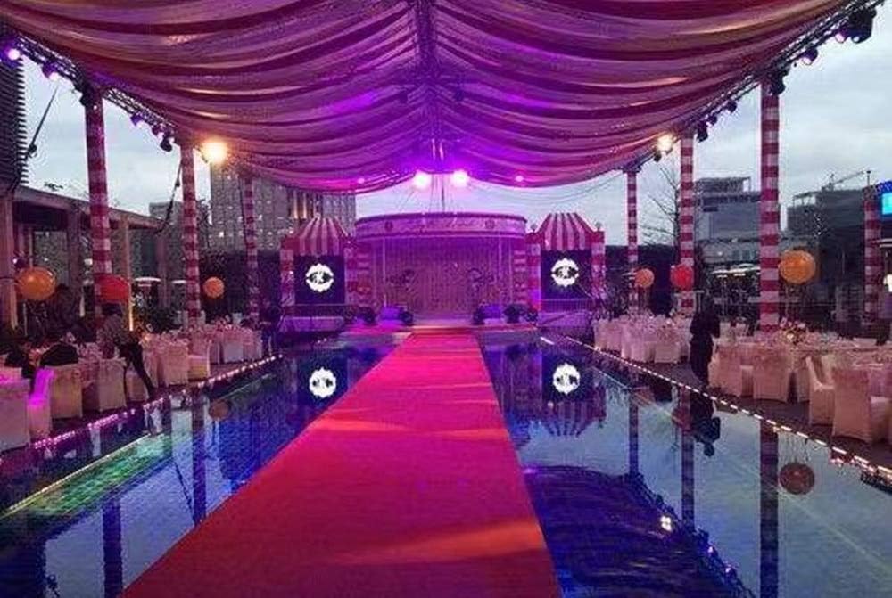 Aisle Runners Wedding Accessories 2mm Red Aisle Runner Carpet Rugs for Step a...