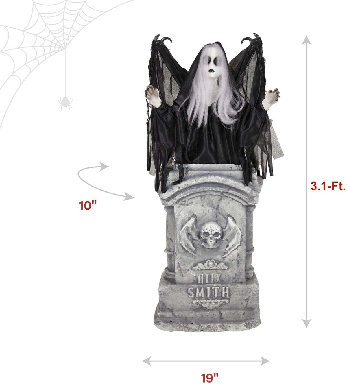 Haunted Hill Farm 3.1-Ft. Winged Creepy Girl Animatronic