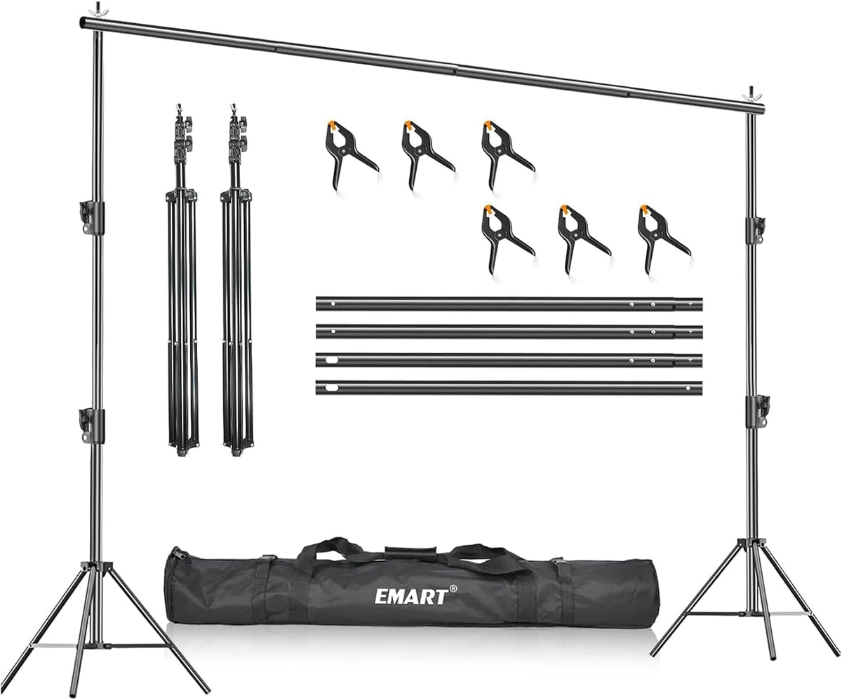 EMART 10x10Ft Heavy Duty Backdrop Stand, Adjustable Banner Stand for Photo