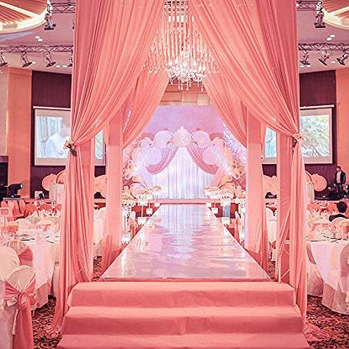 ANMINY Silver Wedding Mirror Aisle Runner, Double Sided, 3.3x65.6Ft