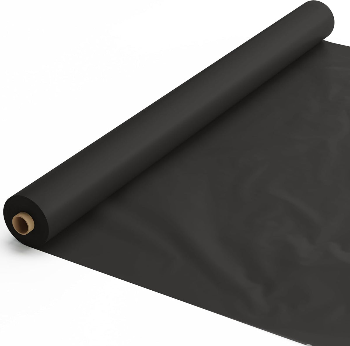 Exquisite Basic Black Plastic Table Cover Roll 40" x 300'
