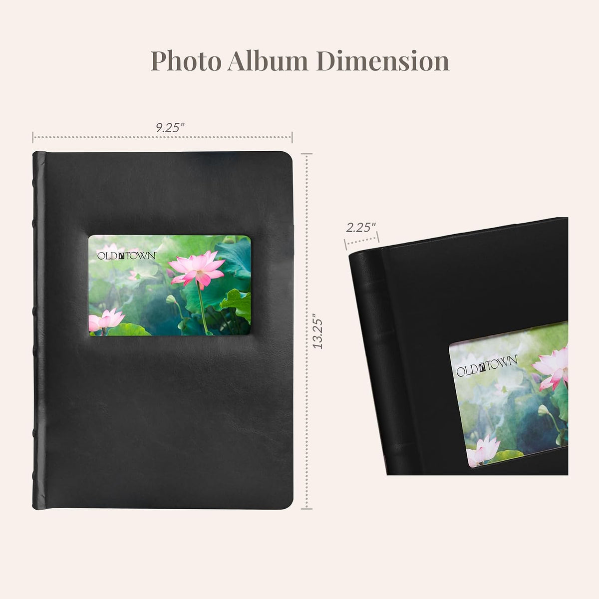 Old Town 2-Pack Bonded Leather Photo Albums, Photo Album 5x7 & 4x6 Slots,...