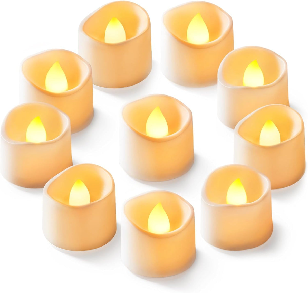 Homemory 100-Pack Flameless Tea Lights Candles Battery Operated, 200+ Hours