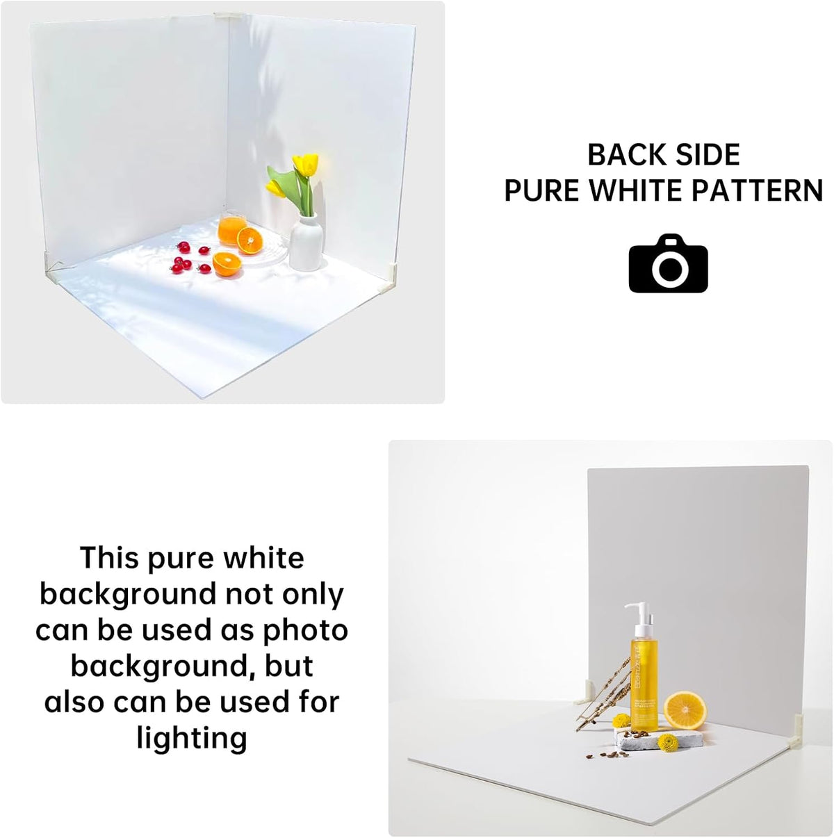 5PCS Photo Backdrop Boards with Carry Bag,16x16Inch Marble Cement Wooden Phot...