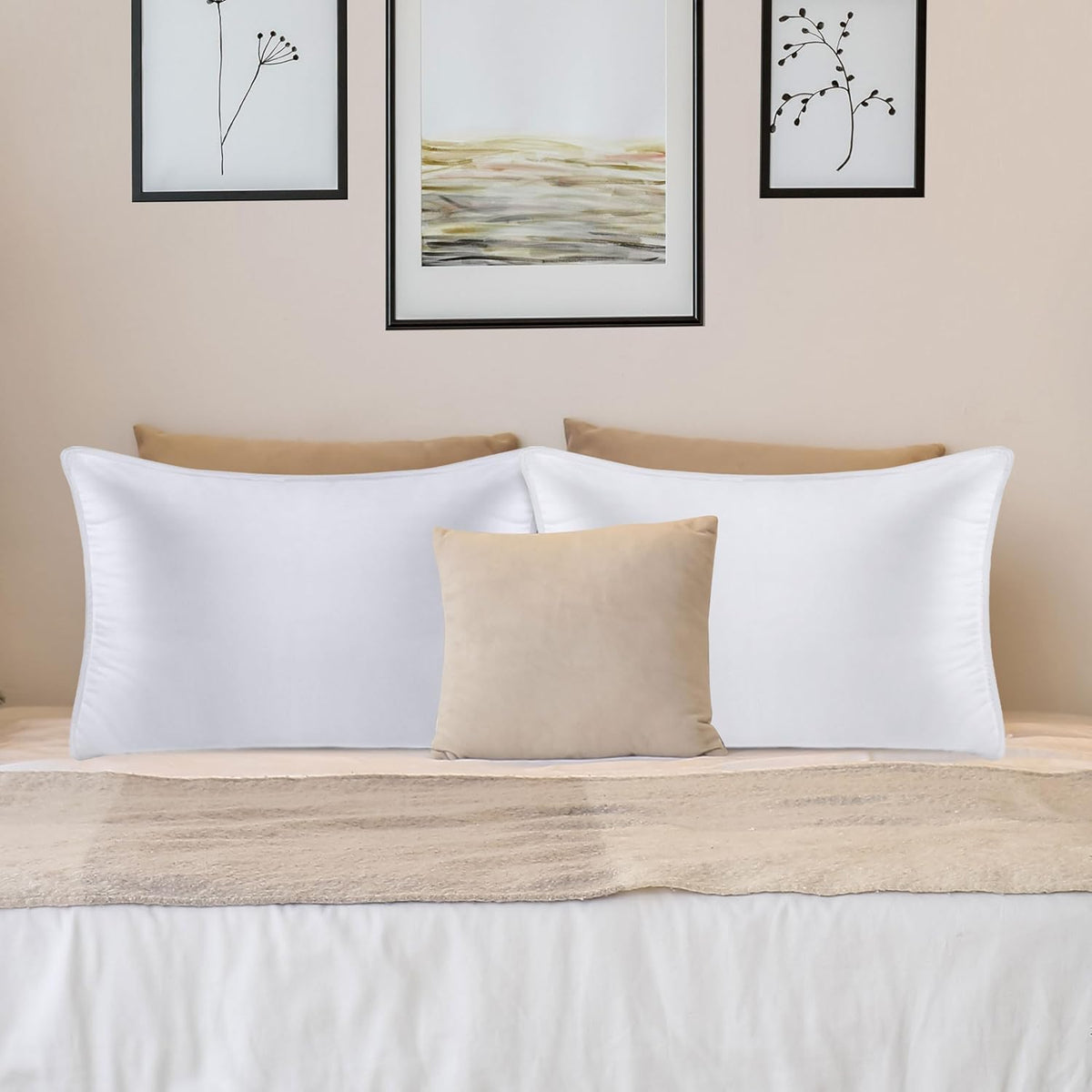 Utopia Bedding Bed Pillows for Sleeping (White), Queen Size Set of 4, Hotel P...