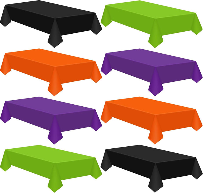 Patelai 24 Pcs Halloween Tablecloth 54"x108", Disposable Rectangle Plastic