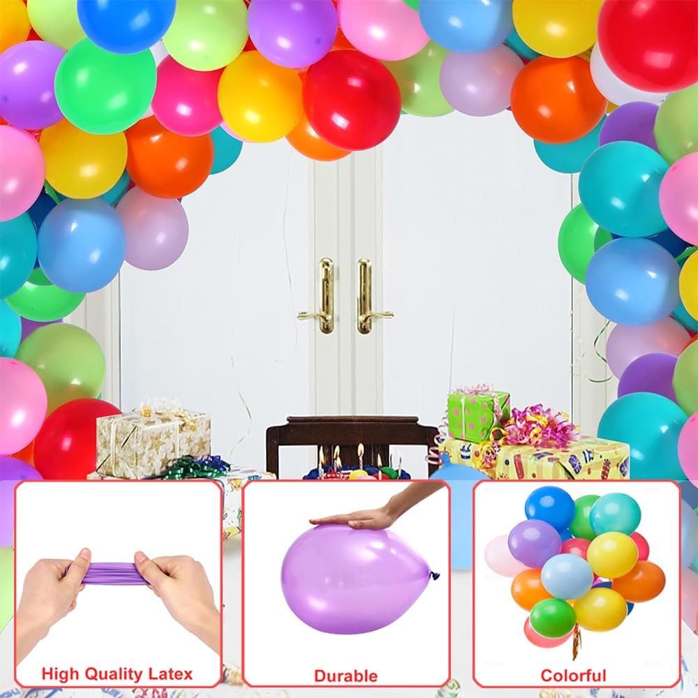 1000 Packs Latex Rainbow Balloons for Party Decorations