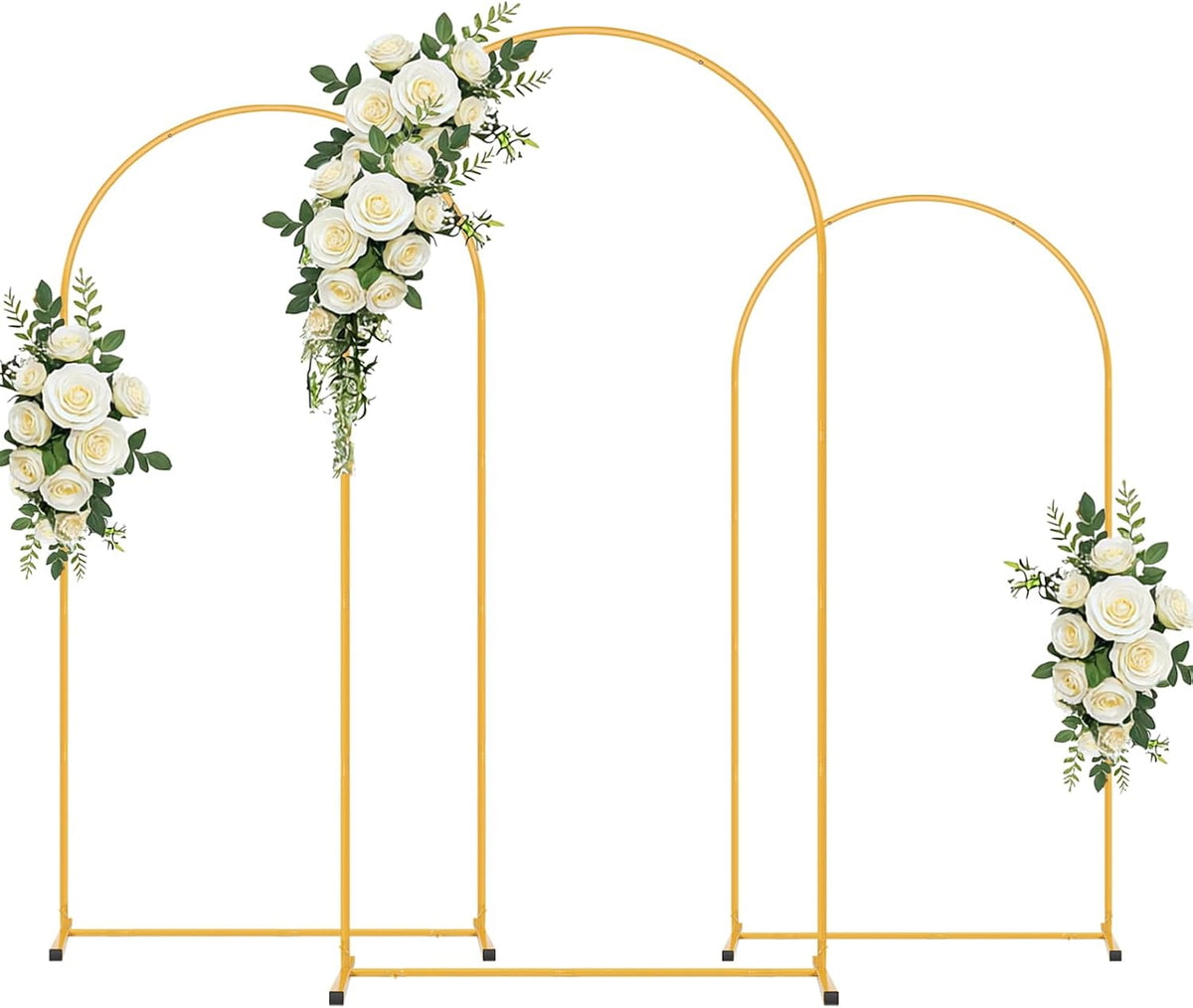 3 Pack Arch Backdrop Stand(7.2FT/6.6FT/6FT) Balloon Arch Stand