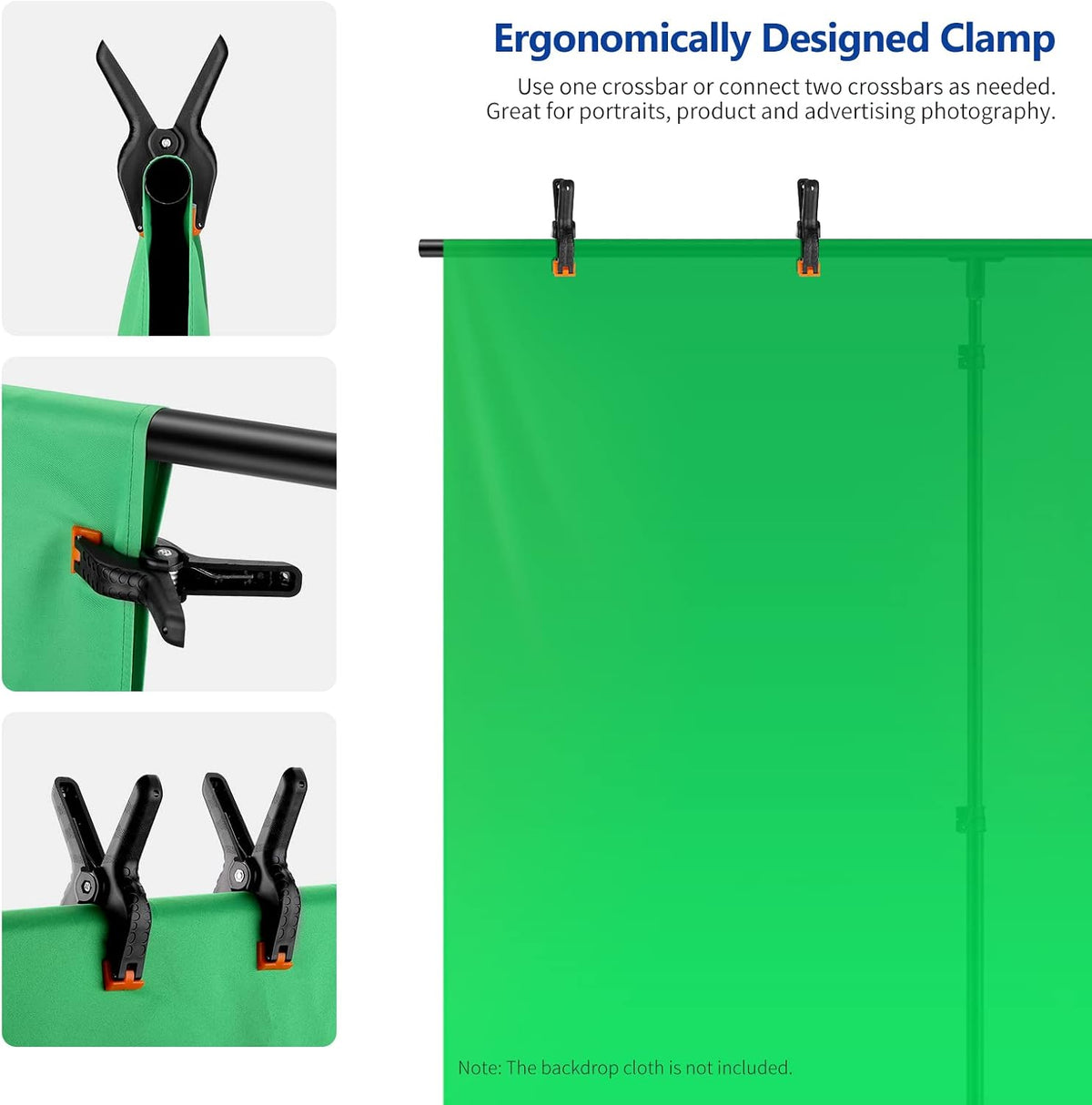 Neewer T-Shaped Background Backdrop Support Stand Kit, 8.5ft/2.6m Tall Adjust...