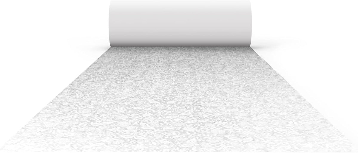 SLS SUPPLY FLORA Wedding Aisle Runner, White Floral Print Wedding Floor Must-...