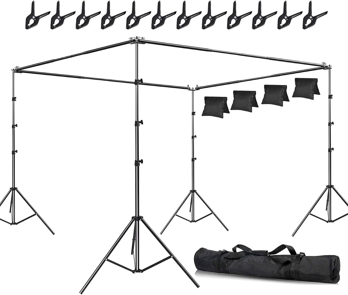 SLOW DOLPHIN Photo Studio Background Stand Support Kit Backdrop Stand, 40ft (...