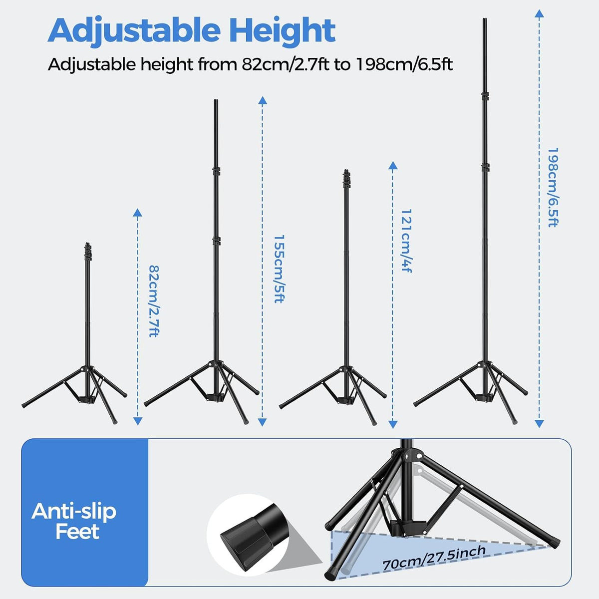 EMART 5 * 6.5ft White Photo Backdrop Stand Kit with T-Shape Stand