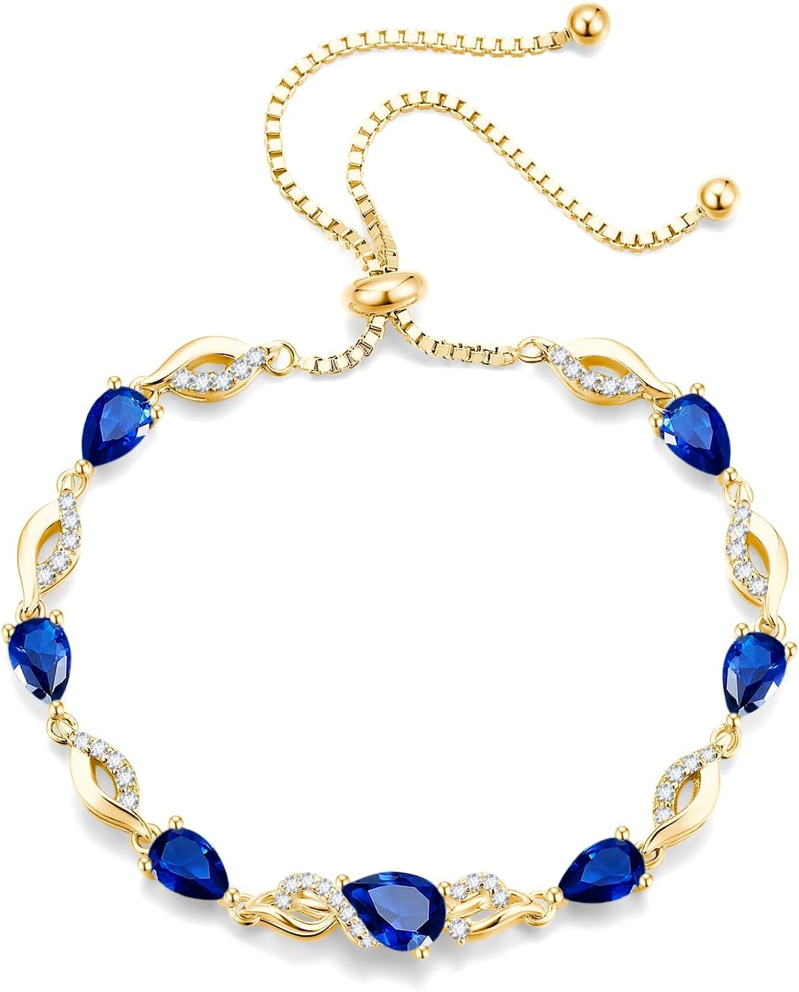 FANCIME Birthstone Adjustable Tennis Bracelet for Women