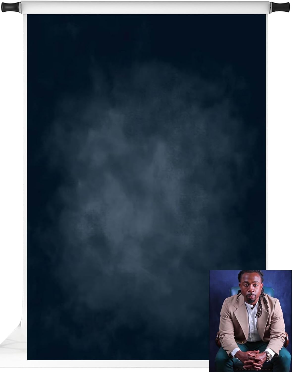 Kate 5x7ft Dark Blue Abstract Backdrops Microfiber Dark Blue Portrait Backgro...