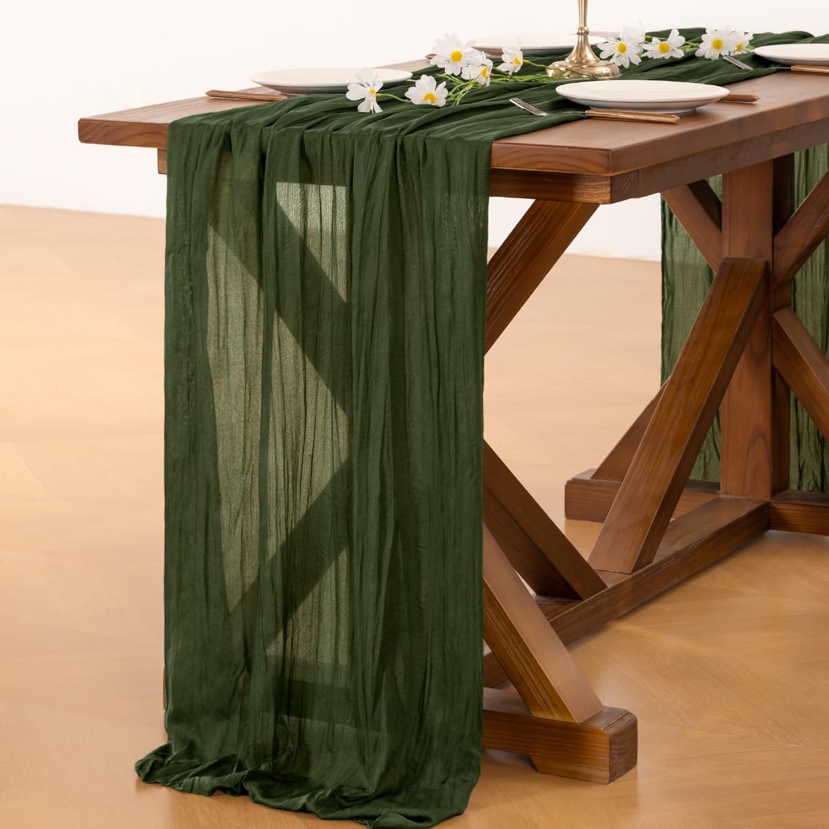 Cheesecloth Table Runner Fall Boho Wedding Birthday Party Home Decor