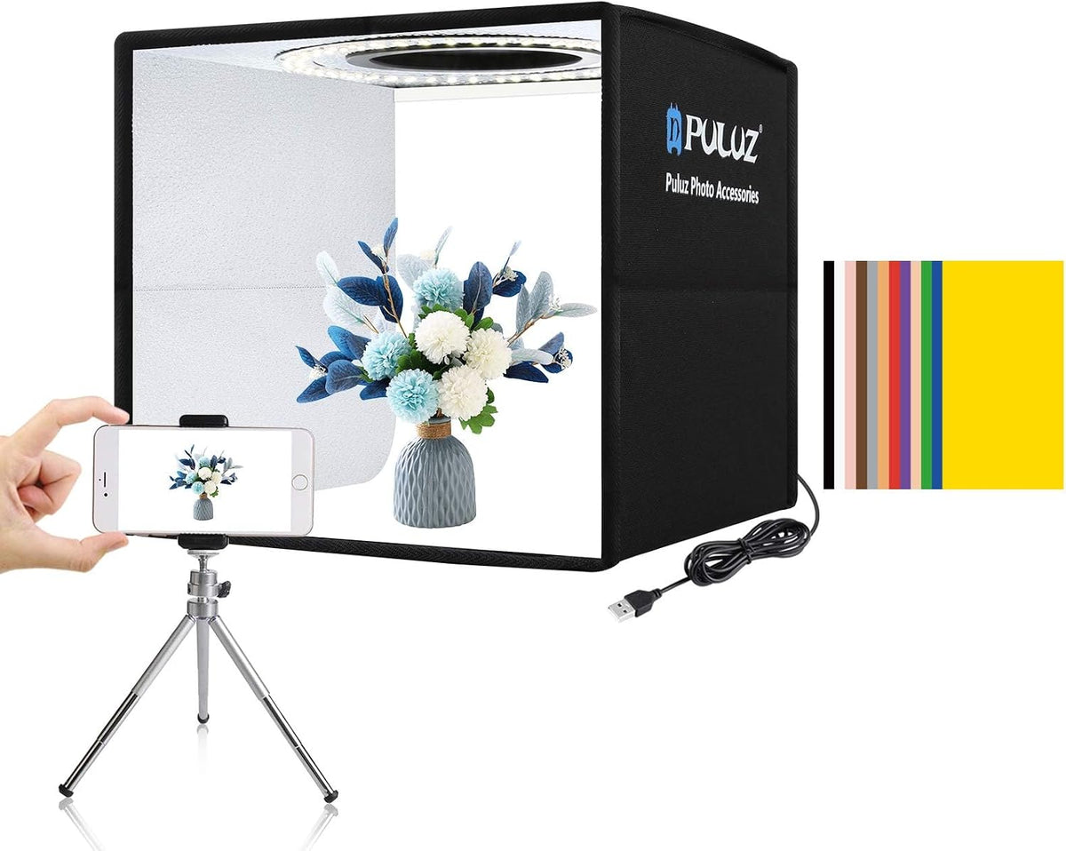PULUZ Mini Photo Studio Light Box, 10"x10" Portable Folding Photogr...