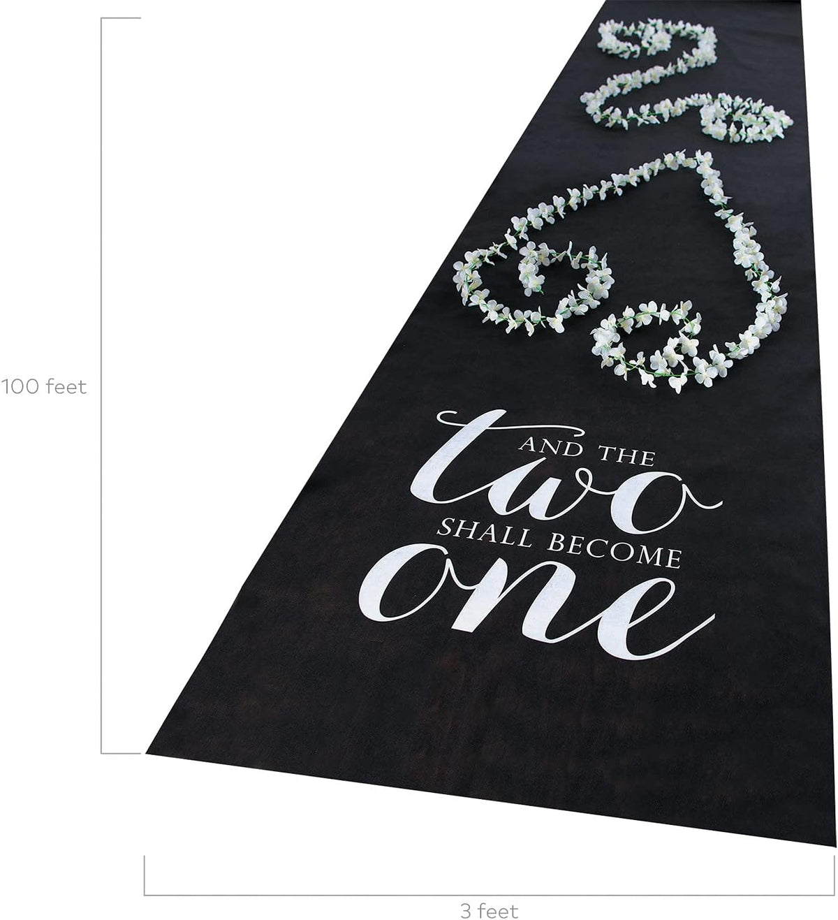 Fun Express Black Wedding Aisle Runner