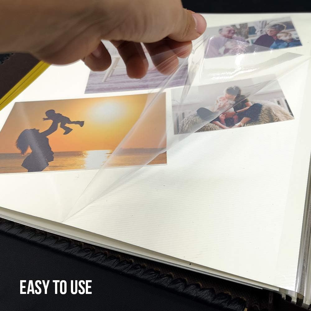 Photo Album Self Adhesive Pages, Large Magnetic Self-Stick Picture Album with...