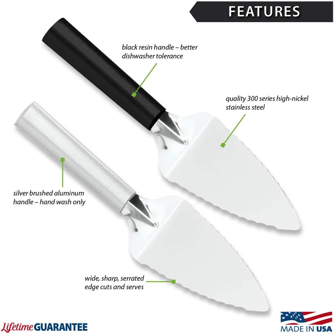 Rada Cutlery Serrated Pie Server (R120), Silver, Pack of 2