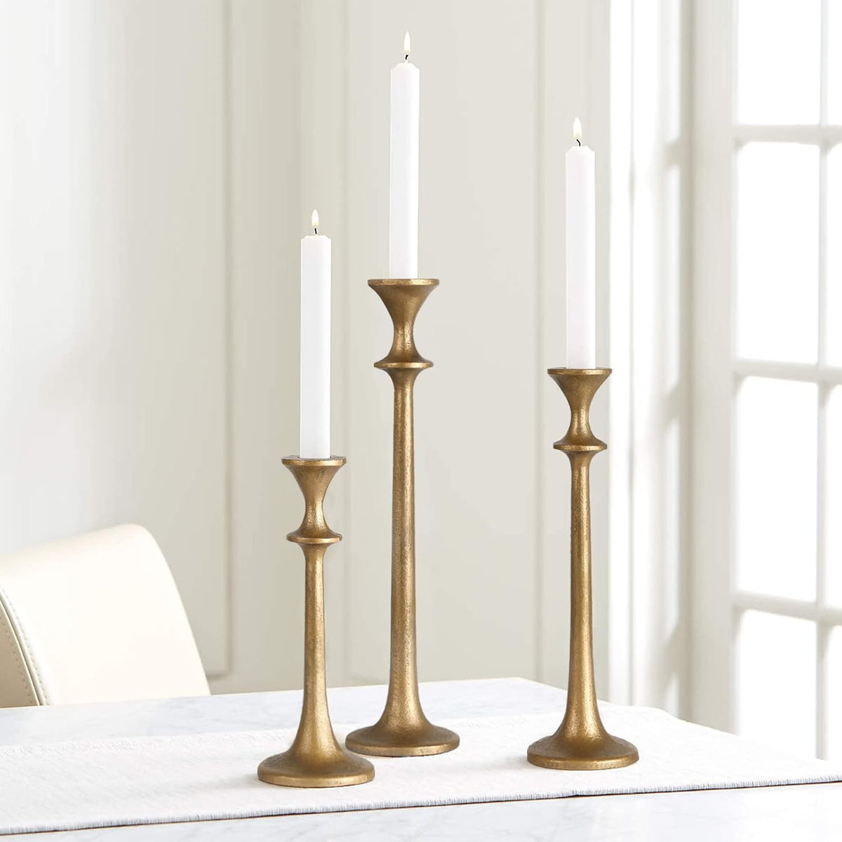 Iron Taper Candle Holder - Set of 3 Decorative Candle Stand