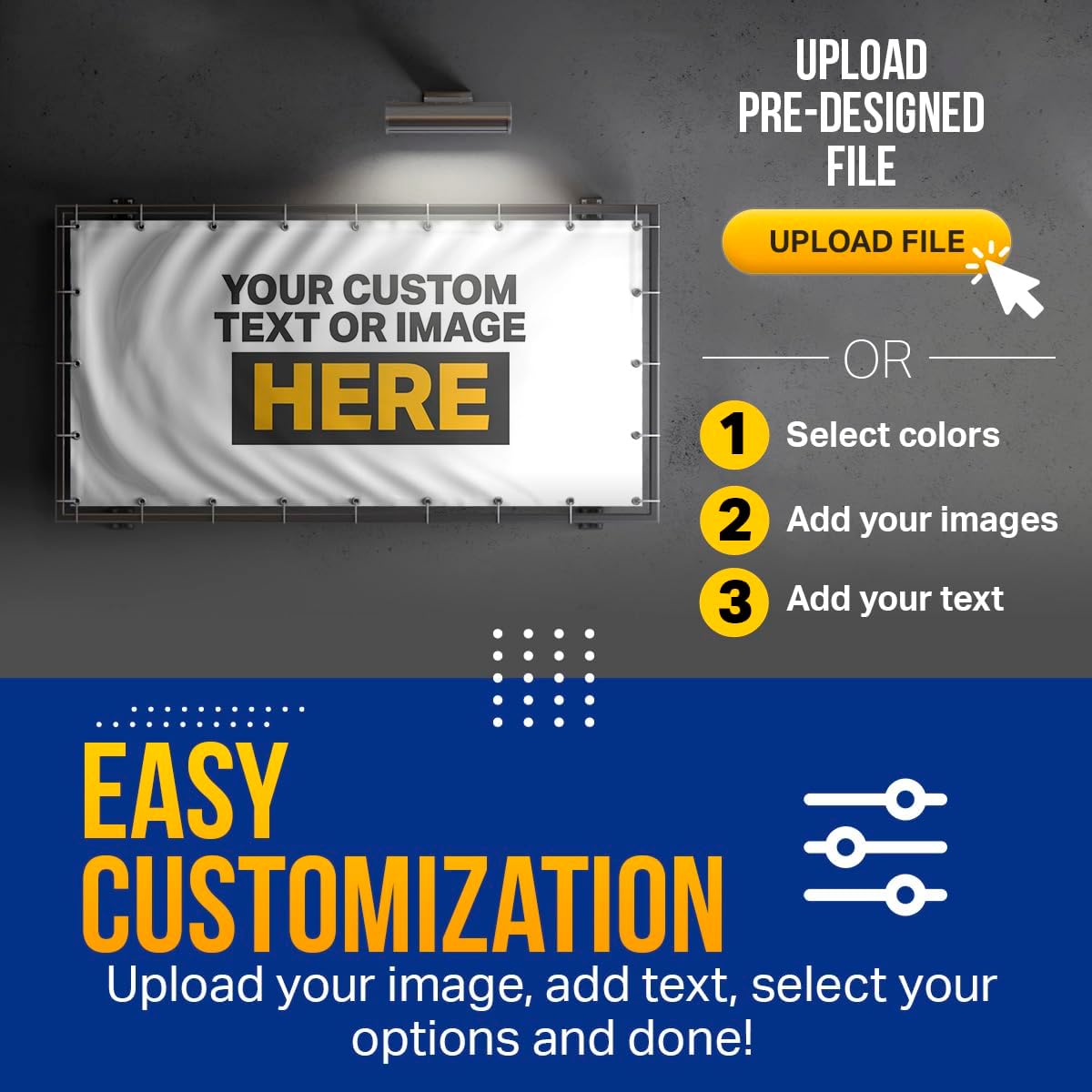 Custom Vinyl Banner by DOT4DOT - 50+ sizes (2x4)