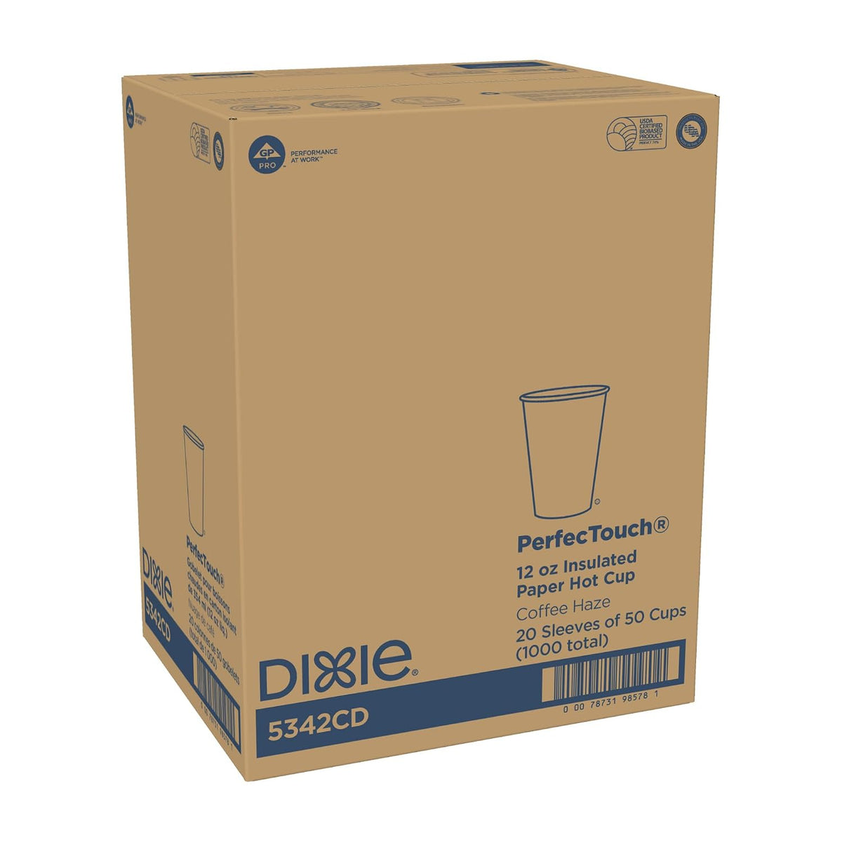 Georgia-Pacific Dixie PerfecTouch 12 oz Paper Coffee Cups By GP PRO, Coffee H...