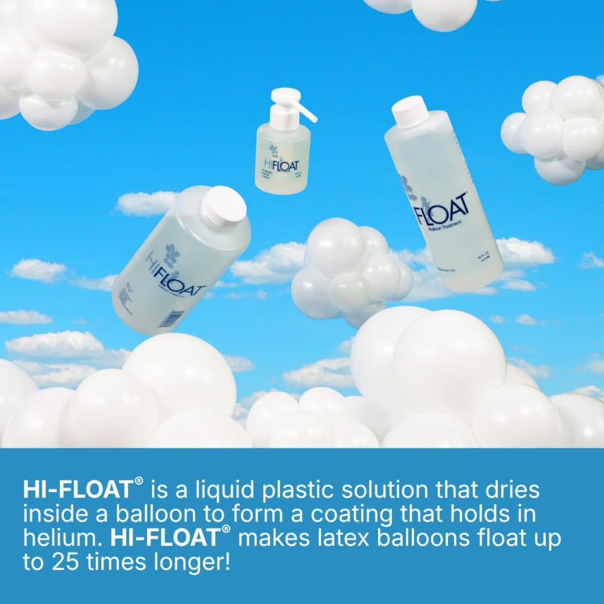Hi-Float Company Ultra Hi-Float Balloon, 24 oz, Multicolor, with Pump