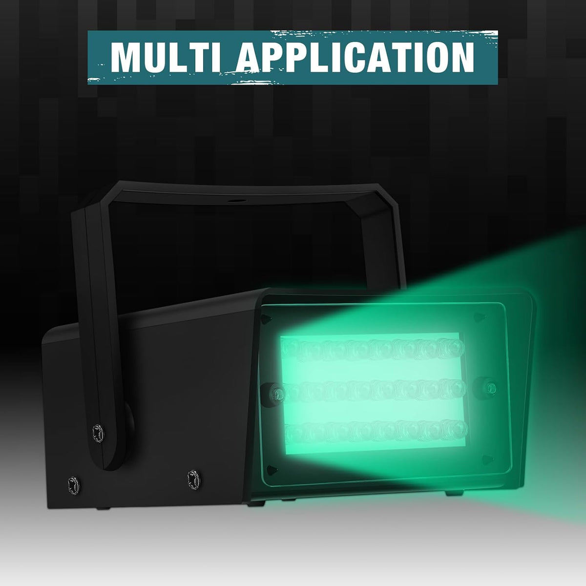 Treela 4 Pack Strobe Party Light Small Bright LED Outdoor, Green, 24 LED