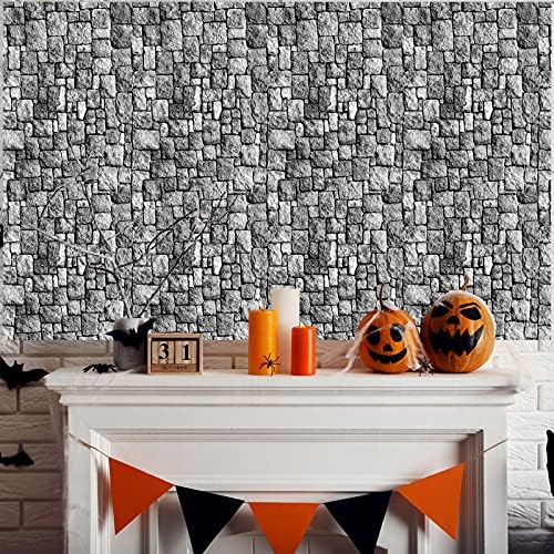 Irenare 16 Pack Stone Wall Tablecloths Plastic Rock Medieval