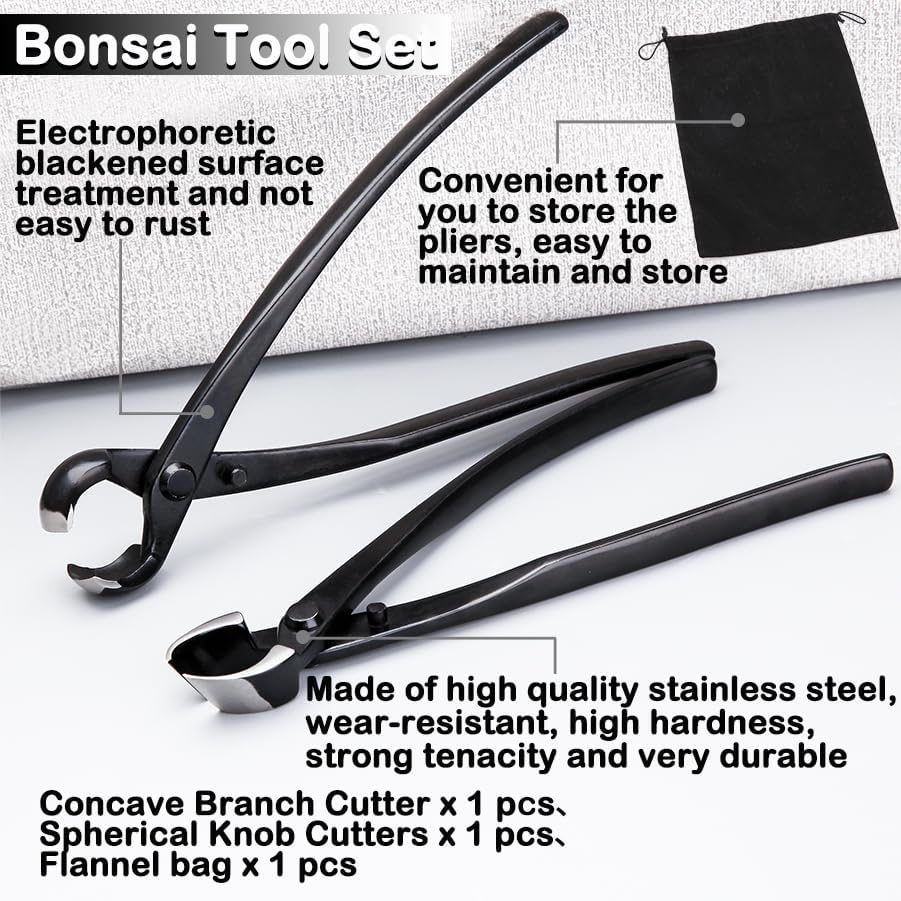Bonsai Tool Set - 8" Concave Cutters and 8" Spherical Knob Cutters ...