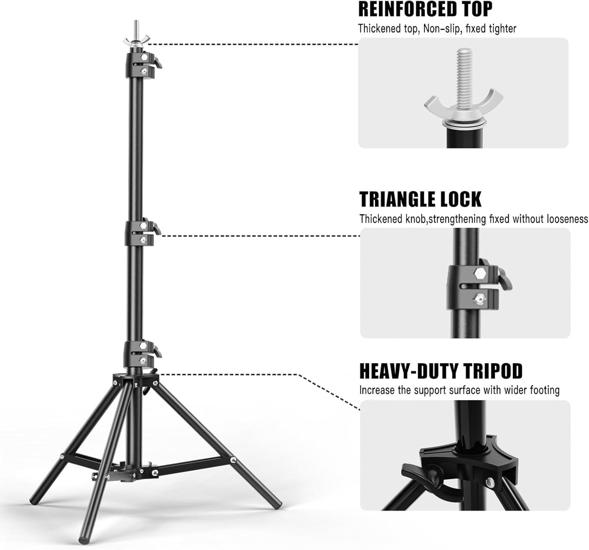 10x20FT Backdrop Support Stand for Photography,Adjustable Width & Length ...